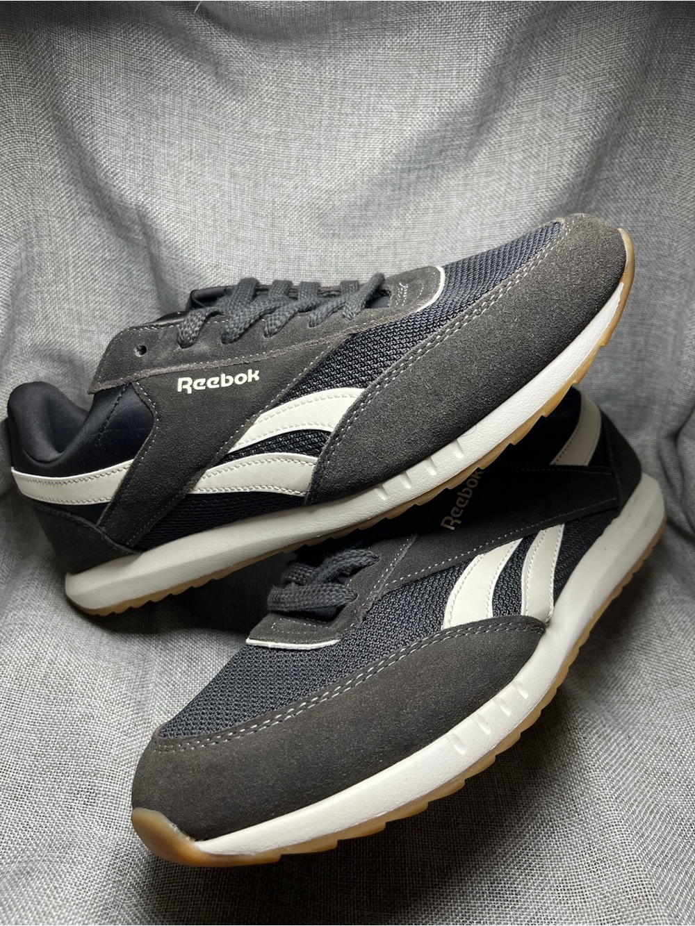 Reebok Men's Athletic Sneakers in Black, White, and Gum